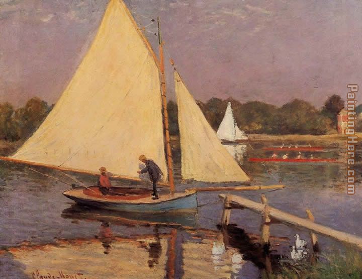 Boaters at Argenteuil painting - Claude Monet Boaters at Argenteuil art painting